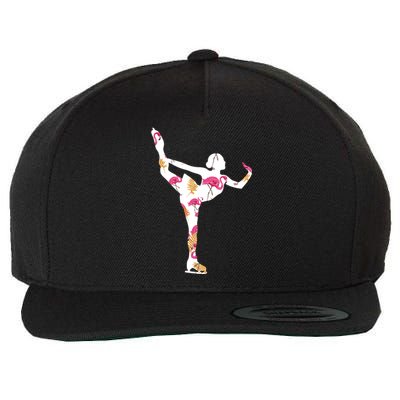 Girls And Wo Ice Skating Wool Snapback Cap