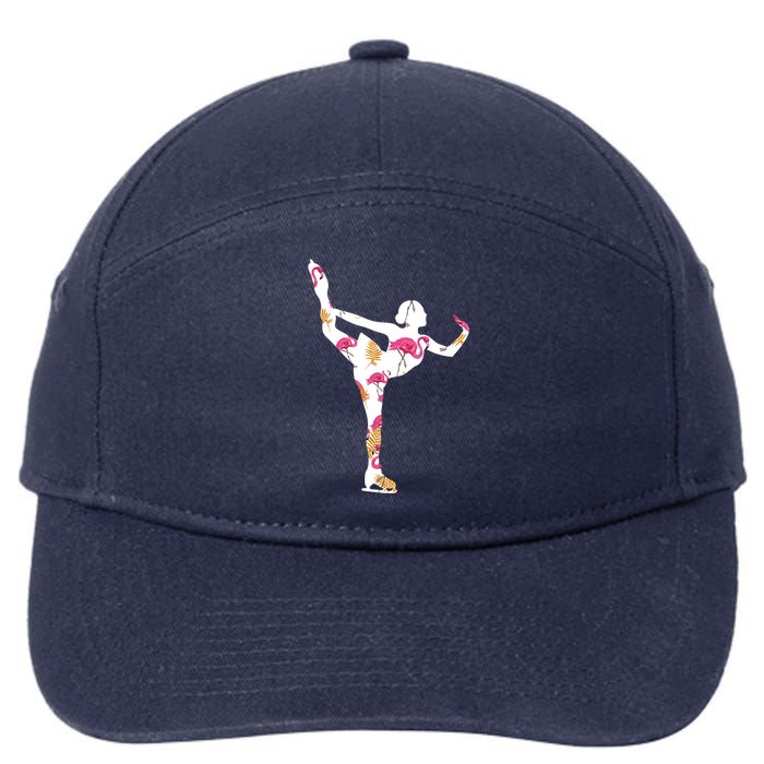 Girls And Wo Ice Skating 7-Panel Snapback Hat