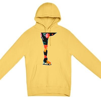 Girls And Wo Ice Skating Premium Pullover Hoodie