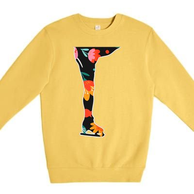 Girls And Wo Ice Skating Premium Crewneck Sweatshirt