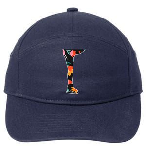 Girls And Wo Ice Skating 7-Panel Snapback Hat