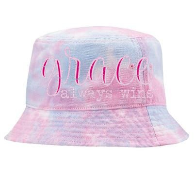 Grace Always Wins Christian Tie-Dyed Bucket Hat