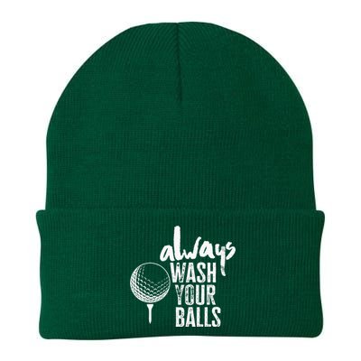 Golfing Always Wash Your Balls Funny Sport Knit Cap Winter Beanie