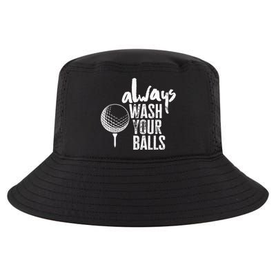 Golfing Always Wash Your Balls Funny Sport Cool Comfort Performance Bucket Hat