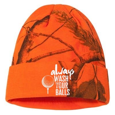 Golfing Always Wash Your Balls Funny Sport Kati Licensed 12" Camo Beanie