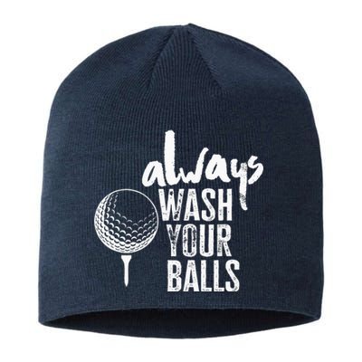 Golfing Always Wash Your Balls Funny Sport Sustainable Beanie