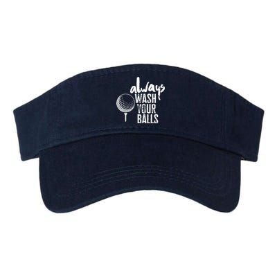 Golfing Always Wash Your Balls Funny Sport Valucap Bio-Washed Visor