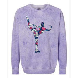 Girls And Wo Ice Skating Colorblast Crewneck Sweatshirt