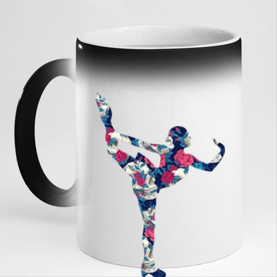 Girls And Wo Ice Skating 11oz Black Color Changing Mug