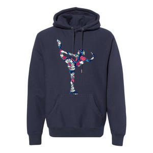 Girls And Wo Ice Skating Premium Hoodie