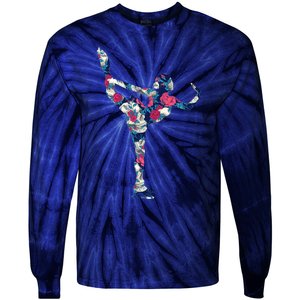 Girls And Wo Ice Skating Tie-Dye Long Sleeve Shirt