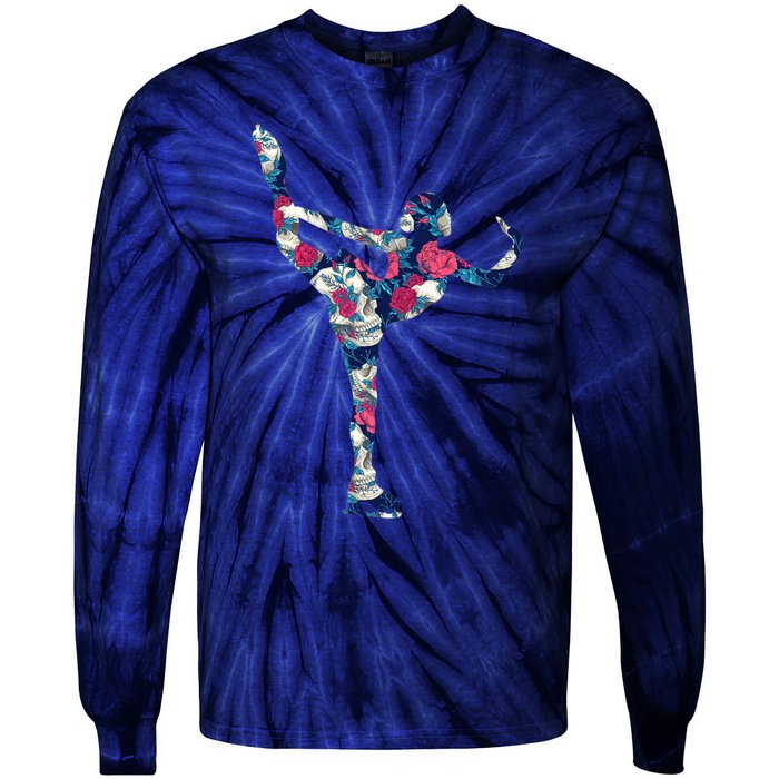 Girls And Wo Ice Skating Tie-Dye Long Sleeve Shirt