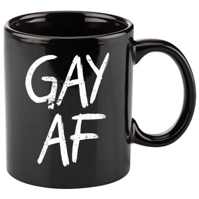 Gay AF Pride Logo 11oz C Handle Ceramic Mug