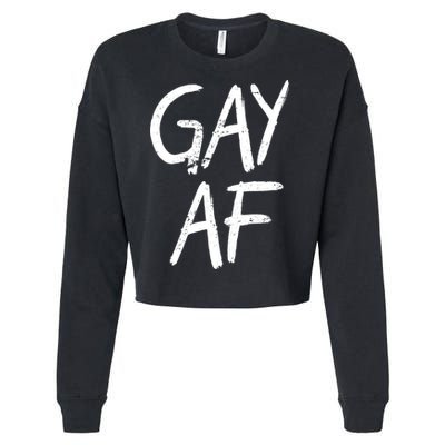 Gay AF Pride Logo Cropped Pullover Crew