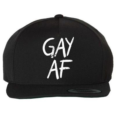 Gay AF Pride Logo Wool Snapback Cap
