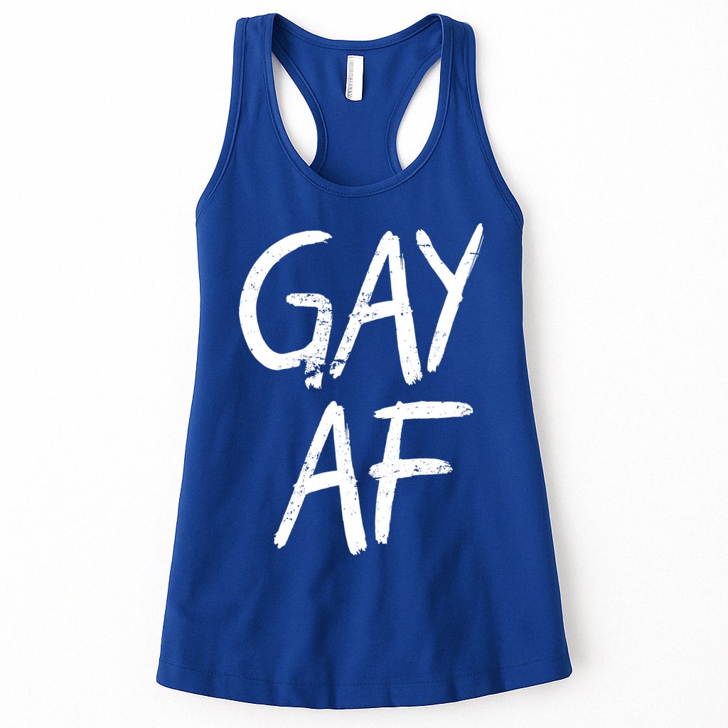 Gay AF Pride Logo Womens Tank Top