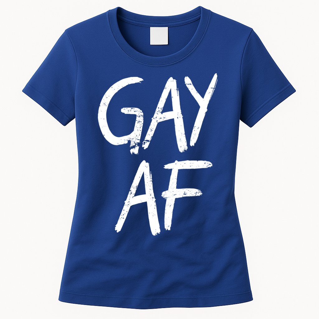 Gay AF Pride Logo Womens T-Shirt