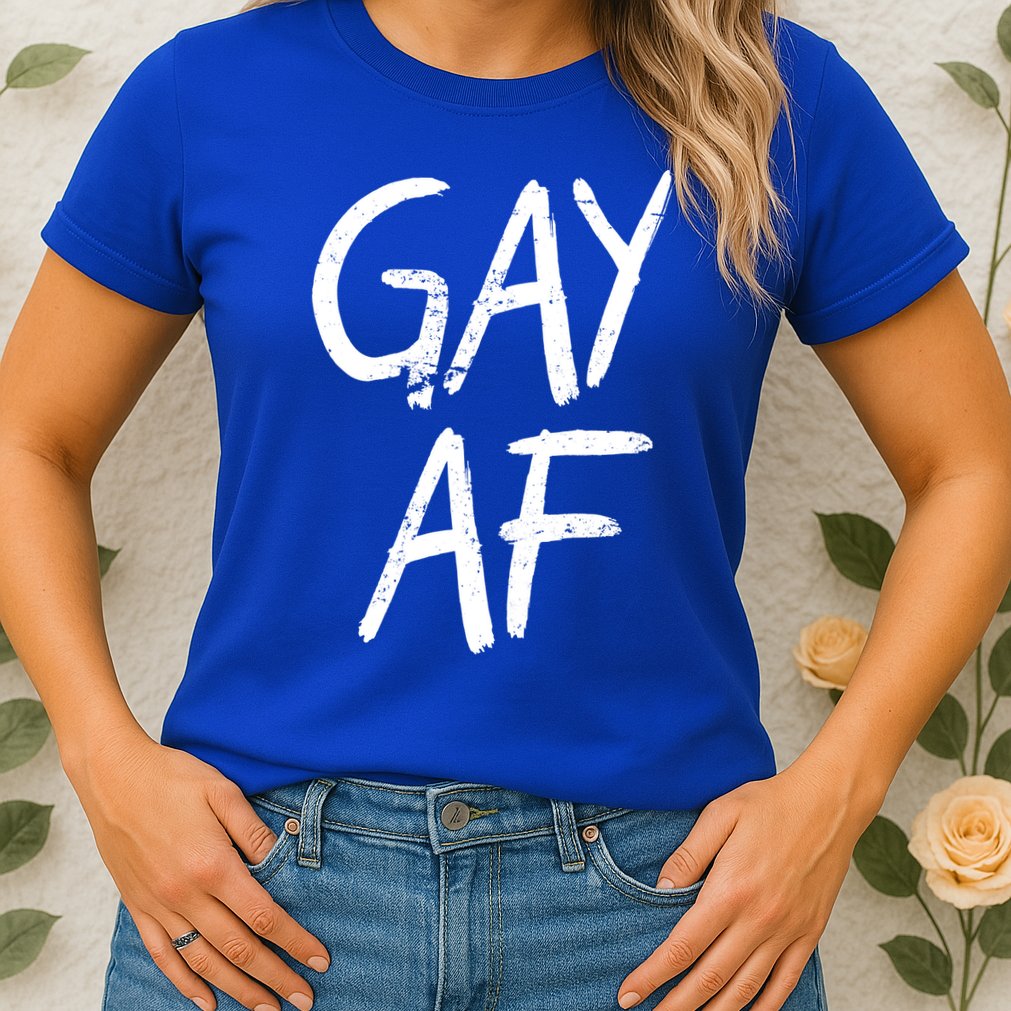 Gay AF Pride Logo Womens T-Shirt