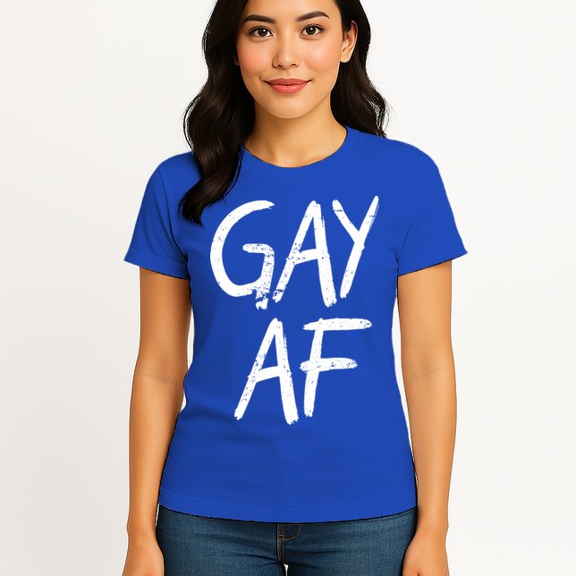 Gay AF Pride Logo Womens T-Shirt