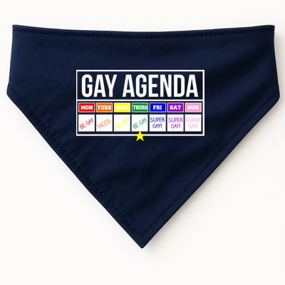 Gay Agenda Be Gay Super Gay Taco Tuesday Funny USA-Made Doggie Bandana