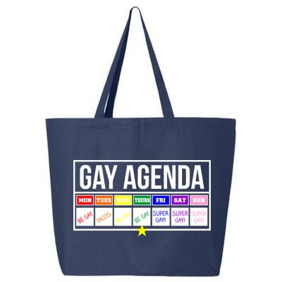 Gay Agenda Be Gay Super Gay Taco Tuesday Funny 25L Jumbo Tote