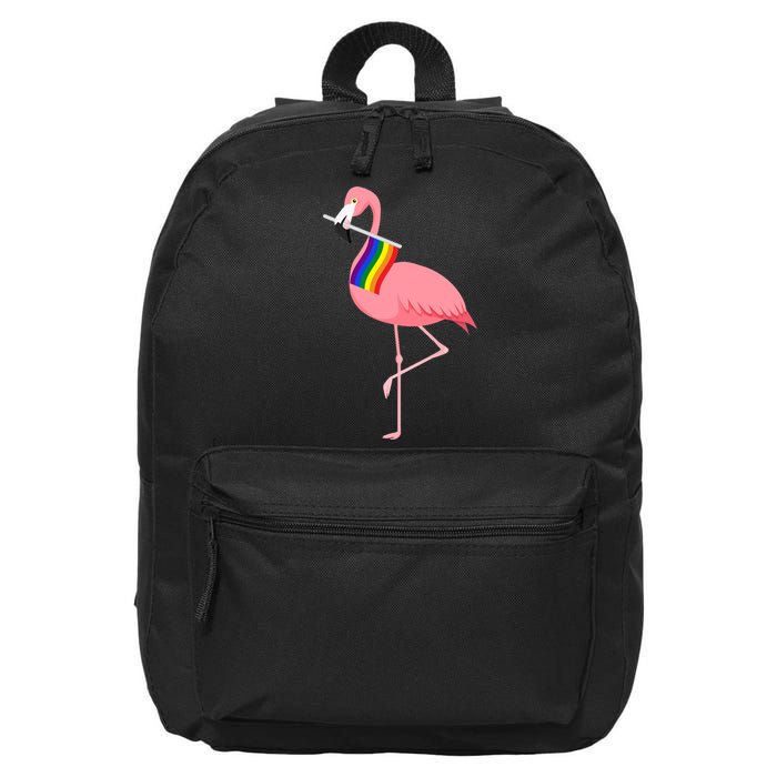 Gay Flamingo 16 in Basic Backpack