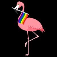Gay Flamingo 16 in Basic Backpack
