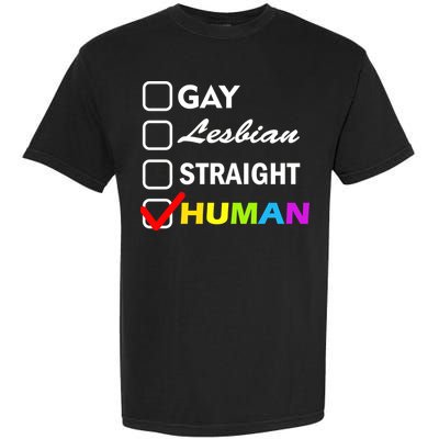 Gay Lesbian Straight Human Garment-Dyed Heavyweight T-Shirt