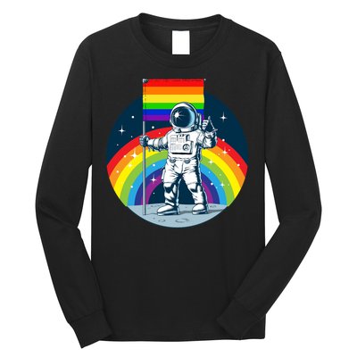 Gay Pride Astronaut LGBT Moon Landing Long Sleeve Shirt