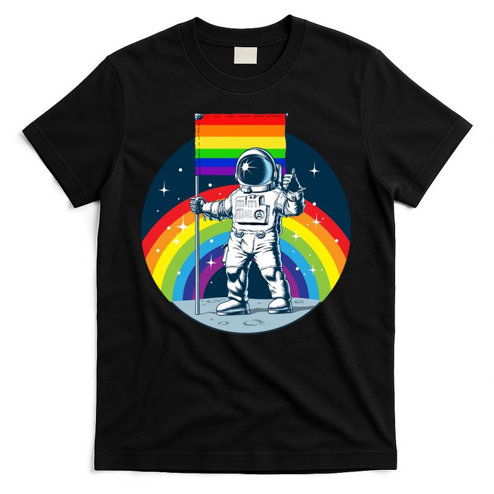 Gay Pride Astronaut LGBT Moon Landing T-Shirt