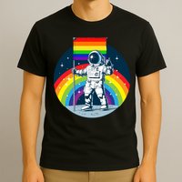 Gay Pride Astronaut LGBT Moon Landing T-Shirt