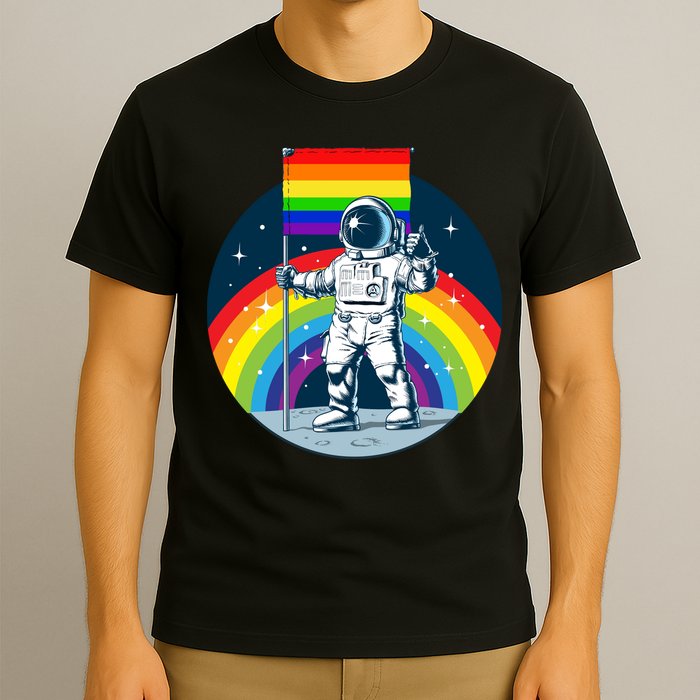 Gay Pride Astronaut LGBT Moon Landing T-Shirt