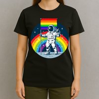 Gay Pride Astronaut LGBT Moon Landing T-Shirt