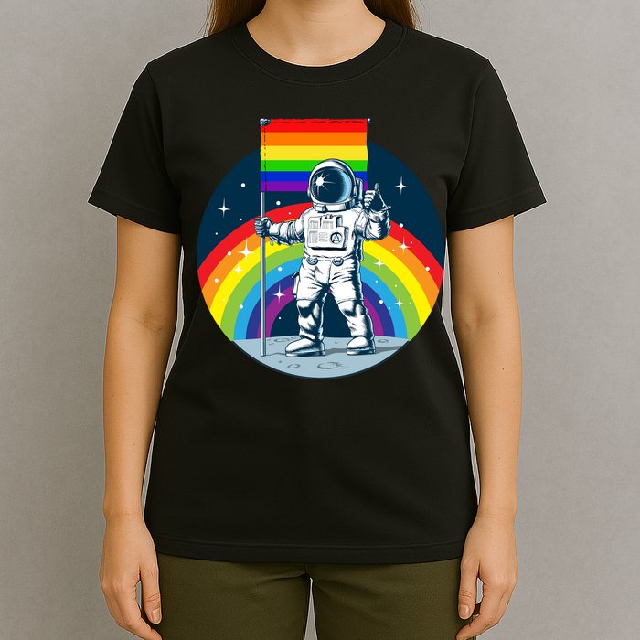 Gay Pride Astronaut LGBT Moon Landing T-Shirt