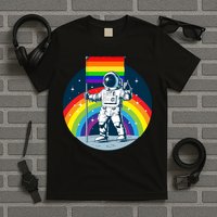 Gay Pride Astronaut LGBT Moon Landing T-Shirt