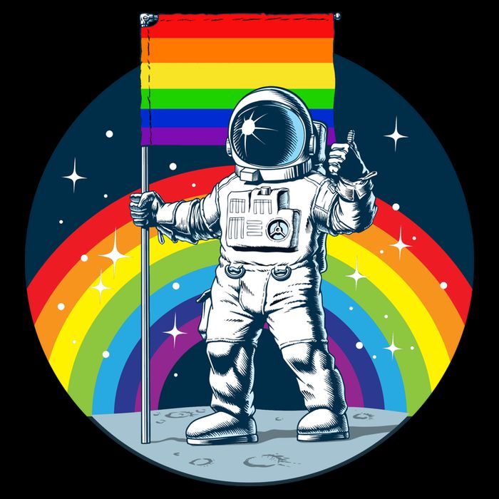 Gay Pride Astronaut LGBT Moon Landing T-Shirt