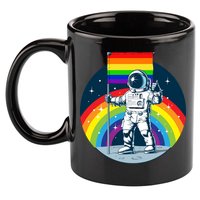 Gay Pride Astronaut LGBT Moon Landing 11oz C Handle Ceramic Mug
