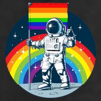 Gay Pride Astronaut LGBT Moon Landing Trucker Hat