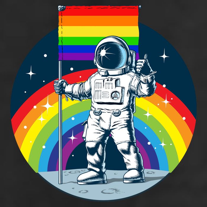 Gay Pride Astronaut LGBT Moon Landing Trucker Hat