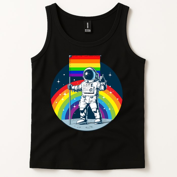 Gay Pride Astronaut LGBT Moon Landing Tank Top