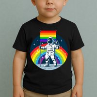 Gay Pride Astronaut LGBT Moon Landing Toddler T-Shirt