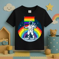 Gay Pride Astronaut LGBT Moon Landing Toddler T-Shirt