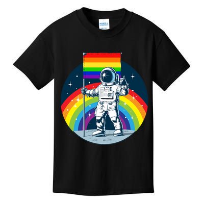 Gay Pride Astronaut LGBT Moon Landing Kids T-Shirt