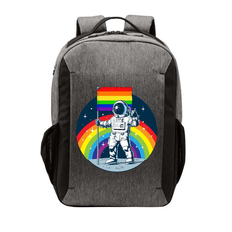 Gay Pride Astronaut LGBT Moon Landing Vector Backpack