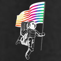 Gay Pride Astronaut Rainbow Flag Trucker Hat