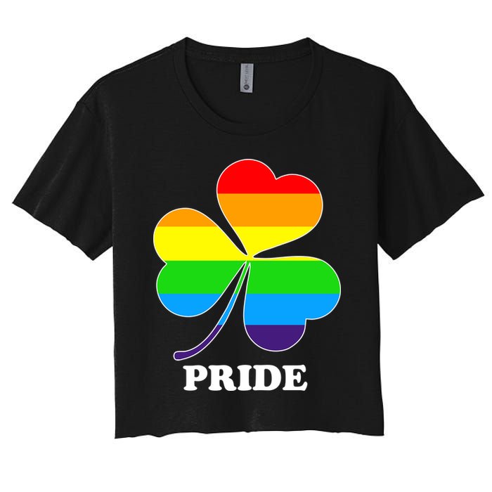 Gay Pride Cloverleaf Rainbow Crop Top