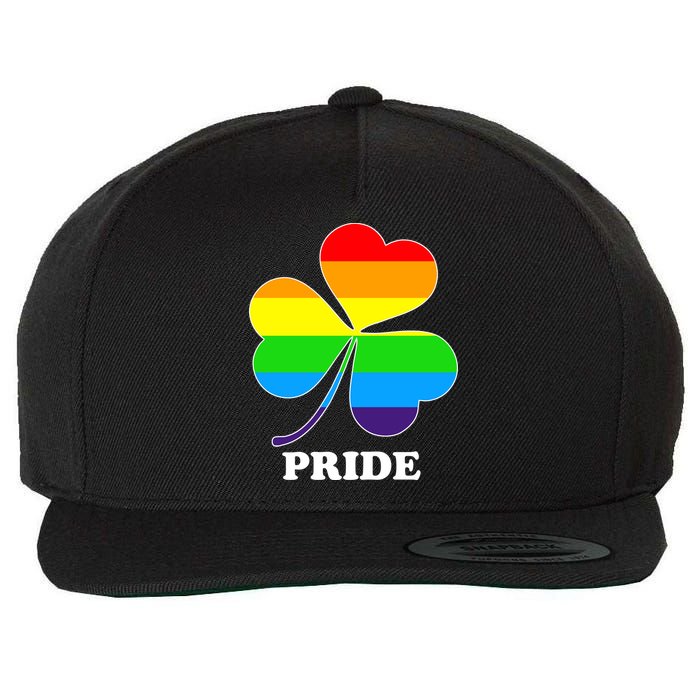 Gay Pride Cloverleaf Rainbow Wool Snapback Cap