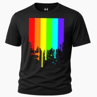 Gay Pride Flag Drip Cooling Performance Crew T-Shirt