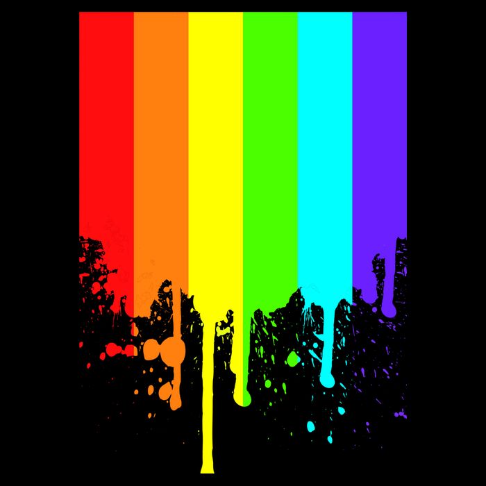Gay Pride Flag Drip Cooling Performance Crew T-Shirt