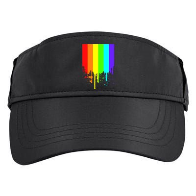 Gay Pride Flag Drip Adult Drive Performance Visor